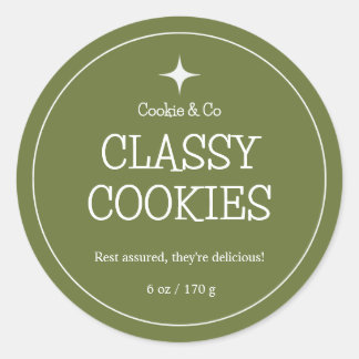Cookie Labels, Yoghurt Labels, Body Butter Labels, Classic Round Sticker