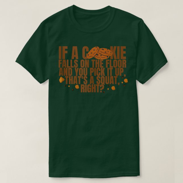 Cookie Lover Workout Fitness Gym WeightLifting Gif T-Shirt (Design Front)