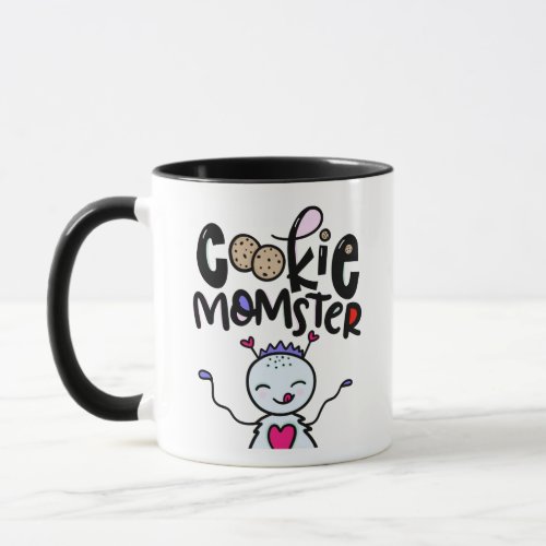 Cookie Momster hand drawn Mug