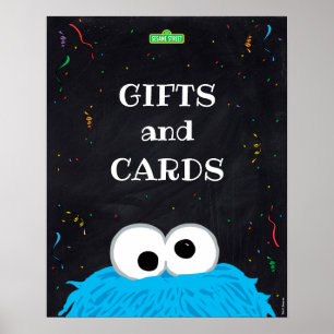 Cookie Monster   1st Birthday Gifts & Cards Sign