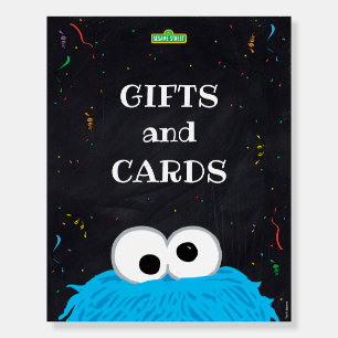 Cookie Monster 1st Birthday Gifts & Cards Sign