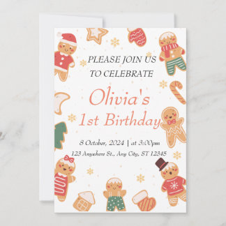 Cookie Monster 1st Birthday Invitation