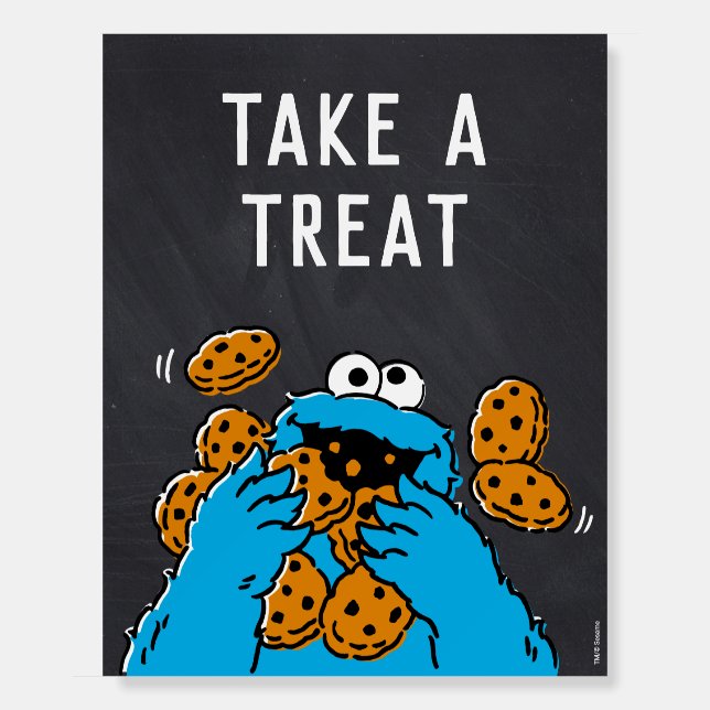 Cookie Monster 1st Birthday Take A Treat Foam Board (Front)