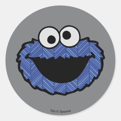 Cookie Monster  80s Throwback Classic Round Sticker