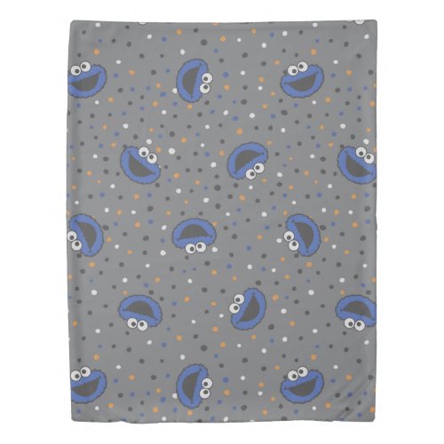 Cookie Monster  80s Throwback Polka Dot Pattern Duvet Cover