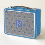 Cookie Monster | 80&#39;s Throwback Polka Dot Pattern Metal Lunch Box