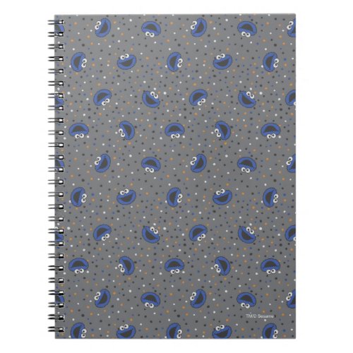 Cookie Monster  80s Throwback Polka Dot Pattern Notebook