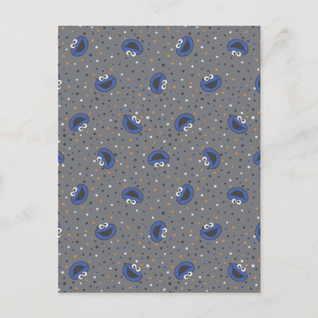 Cookie Monster | 80's Throwback Polka Dot Pattern Postcard (Front)