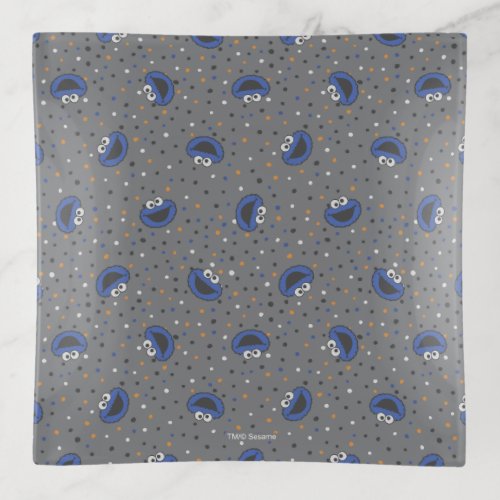 Cookie Monster  80s Throwback Polka Dot Pattern Trinket Tray