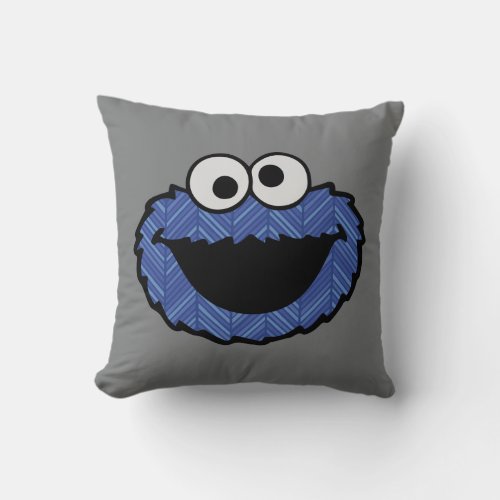 Cookie Monster  80s Throwback Throw Pillow