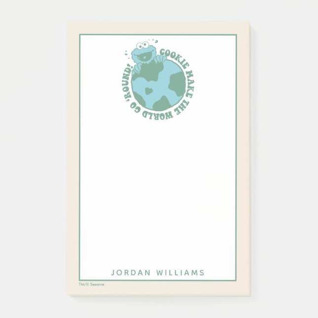 Cookie Monster | Add Your Name Post-it Notes (Front)