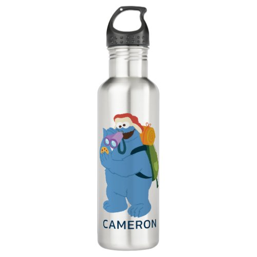 Cookie Monster  Add Your Name Stainless Steel Water Bottle
