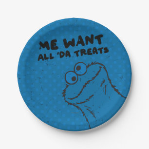 Cookie Monster - All 'Da Treats! Paper Plates