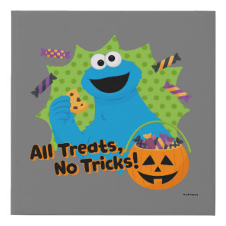 Cookie Monster | All Treats, No Tricks! Faux Canvas Print