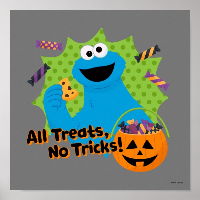 Cookie Monster | All Treats, No Tricks! Poster (Front)