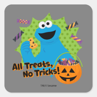 Cookie Monster | All Treats, No Tricks! Square Sticker
