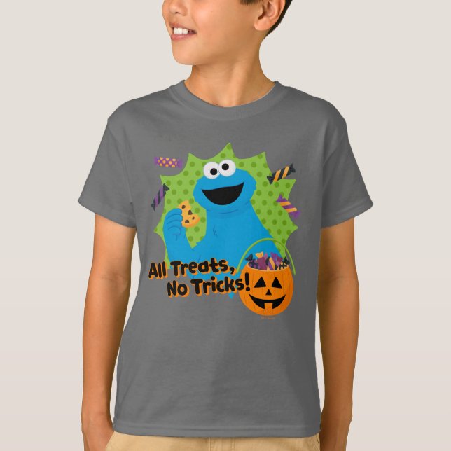 Cookie Monster | All Treats, No Tricks! T-Shirt (Front)