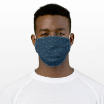 Cookie Monster and Cookies Blue Navy Pattern Adult Cloth Face Mask
