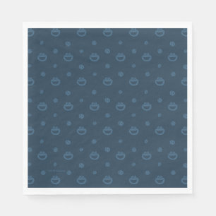 Cookie Monster and Cookies Blue Navy Pattern Napkins