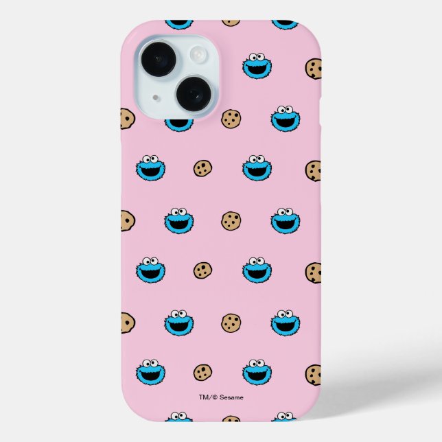 Cookie Monster and Cookies Pink Pattern Case-Mate iPhone Case (Back)