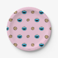 Cookie Monster and Cookies Pink Pattern