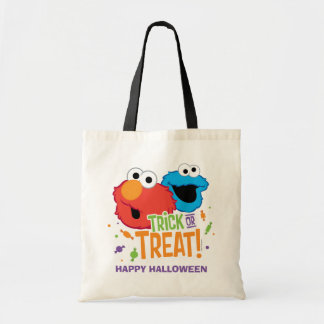 Cookie Monster and Elmo - Trick or Treat Tote Bag