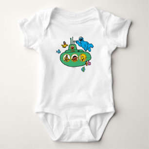 Cookie Monster and Sesame Pals Submarine Baby Bodysuit