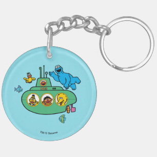 Cookie Monster and Sesame Pals Submarine Keychain
