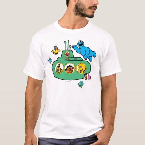 Cookie Monster and Sesame Pals Submarine T_Shirt