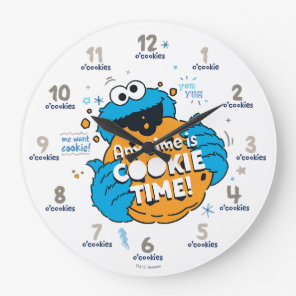 Cookie Monster | Any Time is Cookie Time Large Clock