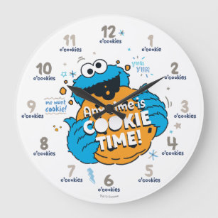 Cookie Monster   Any Time is Cookie Time Large Clock