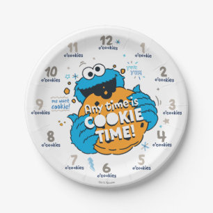 Cookie Monster Any Time is Cookie Time Paper Plates