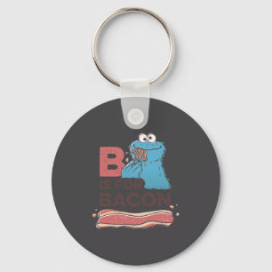 Cookie Monster B Is For Bacon  Keychain