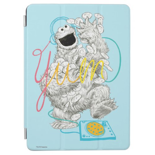 Cookie Monster BW Sketch Drawing iPad Air Cover