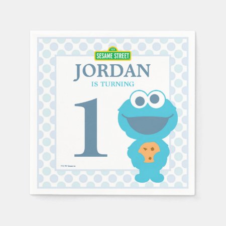 Cookie Monster Baby Birthday Paper Napkins