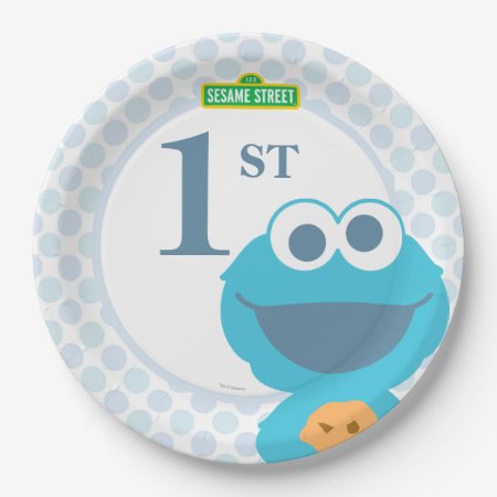 Cookie Monster Baby Birthday Paper Plates