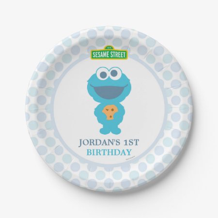 Cookie Monster Baby Birthday Paper Plates