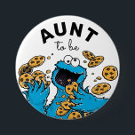 Cookie Monster Baby Shower Aunt To Be Button<br><div class="desc">Celebrate your Baby Shower with these sweet Cookie Monster Buttons brought to you by Sesame Street. Personalize by adding your name. ©2023 Sesame Workshop. www.sesamestreet.org</div>