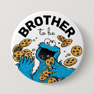 Cookie Monster Baby Shower Brother To Be Button