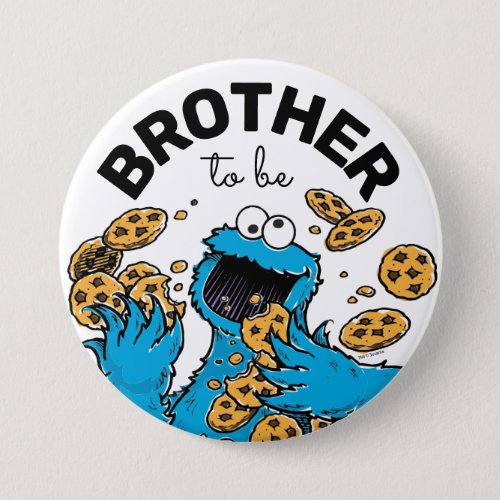 Cookie Monster Baby Shower Brother To Be Button