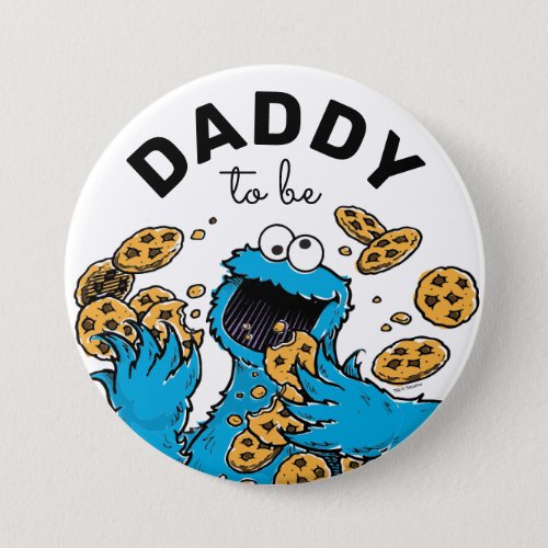 Cookie Monster Baby Shower Daddy To Be Button