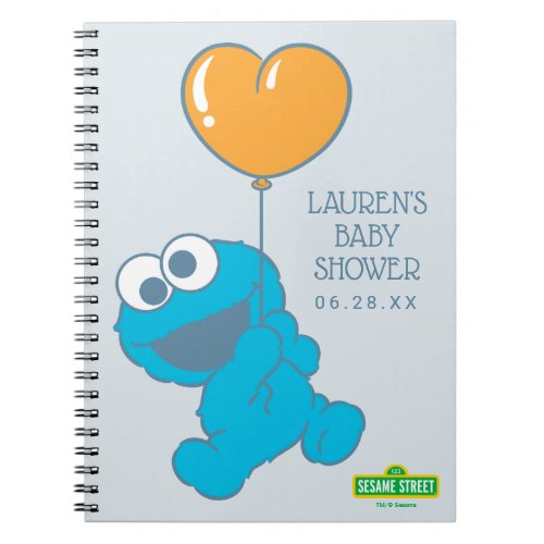 Cookie Monster Baby Shower Guest  Gift List Notebook