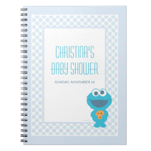 Cookie Monster Baby Shower Guest & Gift List Notebook