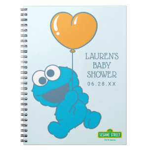 Cookie Monster Baby Shower Guest & Gift List Notebook