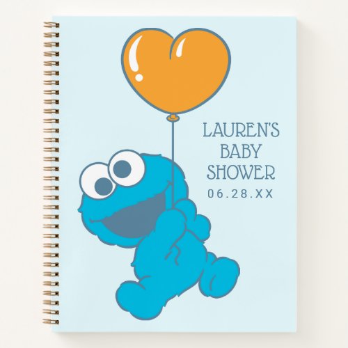 Cookie Monster Baby Shower Guest  Gift List Notebook