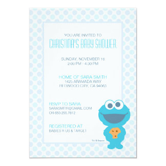 Cookie Monster Baby Shower Invite