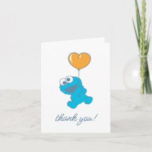 Cookie Monster Baby Shower Letterpress Thank You Card