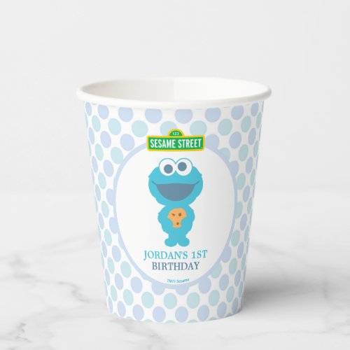 Cookie Monster  Babys First Birthday Paper Cups