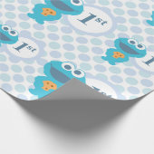 Cookie Monster | Baby's First Birthday Wrapping Paper (Corner)