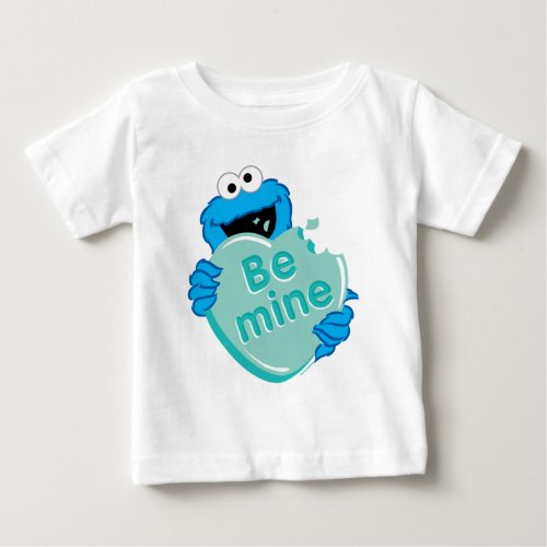 Cookie Monster Be Mine Valentines Heart Candy Baby T_Shirt
